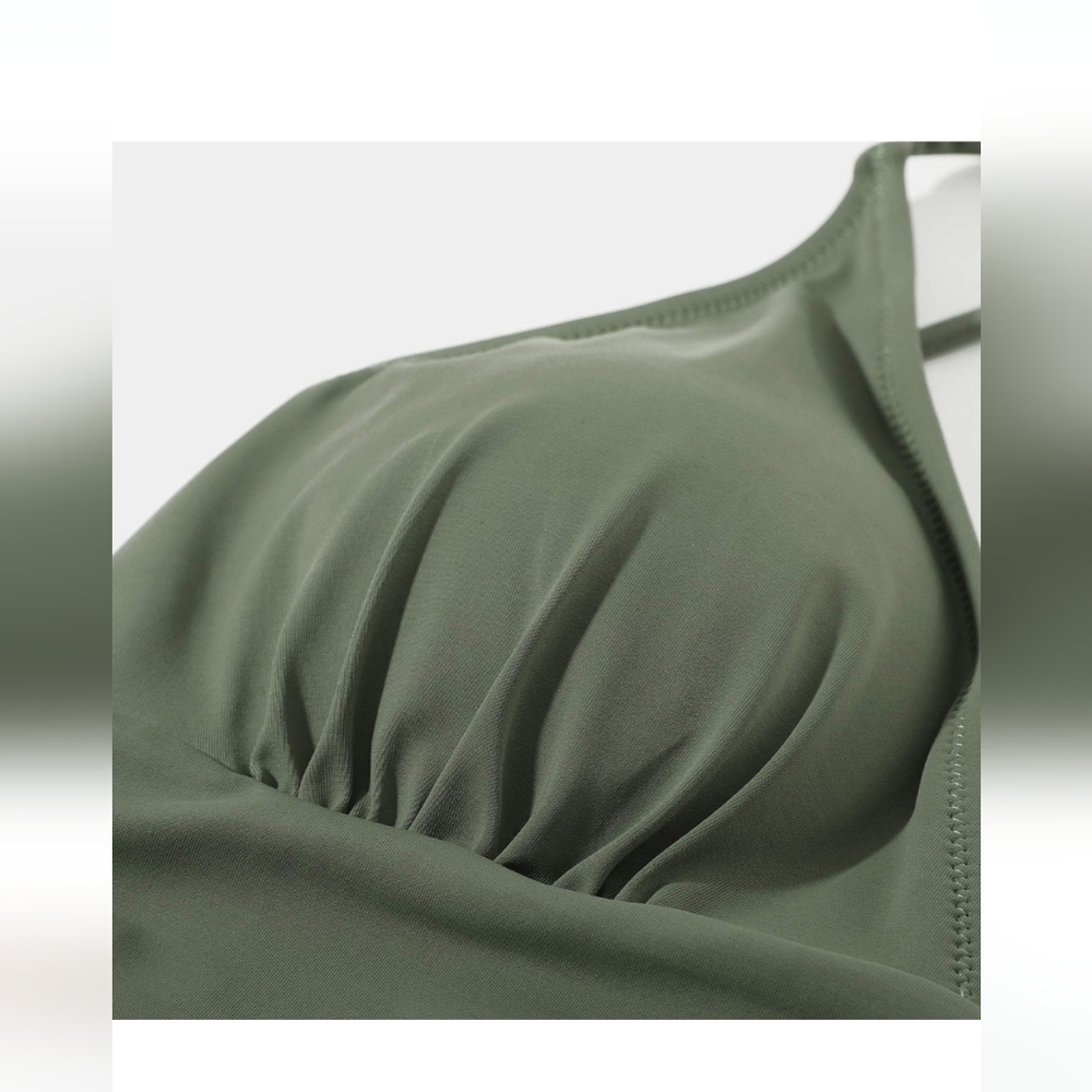 New Without Tags, One piece, Olive Green Size Medium Swimsuit - Picture 4 of 5